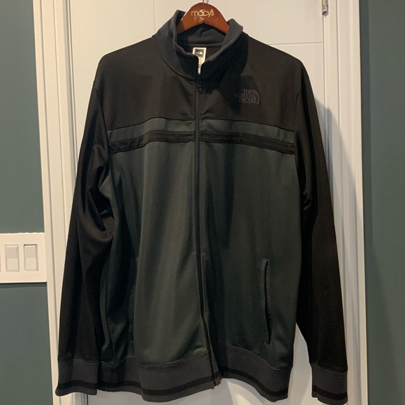 The North Face Zip up Track Jacket XXL Black and Dark Olive - Picture 1 of 6
